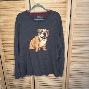 Club Room Charcoal Dog Graphic Sweater